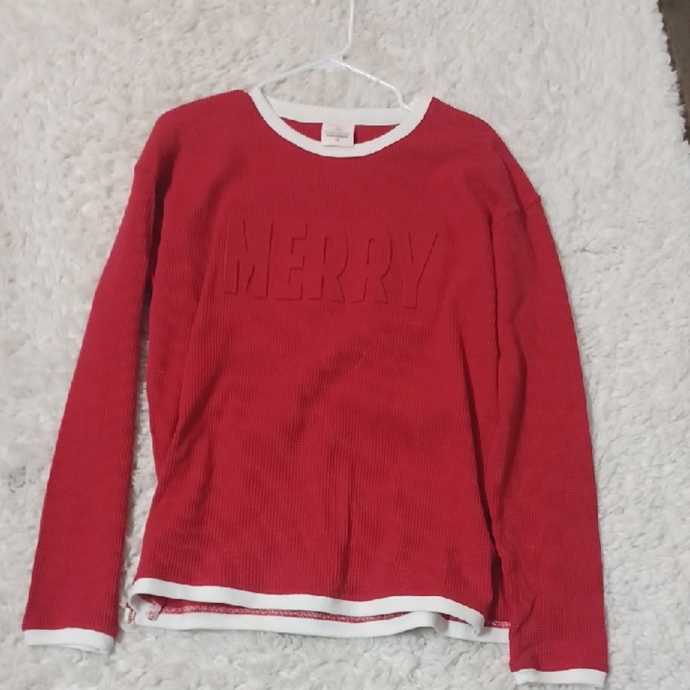 New Jadelynn Brooke Red 'Merry' Top Size S